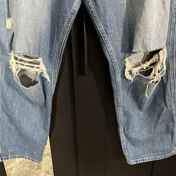 Hollister Ultra High Rise Mom Jean Vintage Stretch Distressed Size 12R Jeans - Picture 4 of 6